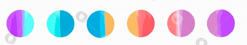 Скачать Набор абстрактных цветных кругов для дизайна. Выделите обложку для историй в социальных сетях фотосток Ozero