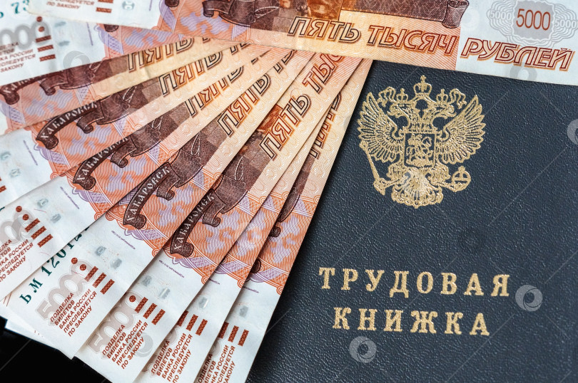 Скачать Трудовая книжка и деньги фотосток Ozero