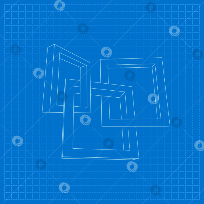 Скачать Схема трех прямоугольных 3D-рамок фотосток Ozero