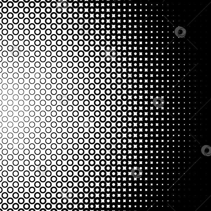 Скачать Фон с градиентом из черных и белых кругов фотосток Ozero