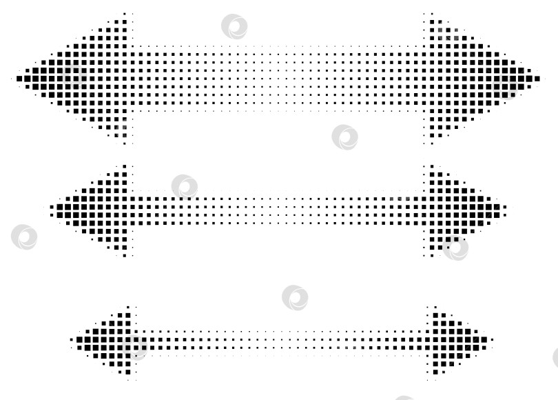 Скачать Квадратные полутоновые двойные стрелки разных размеров фотосток Ozero