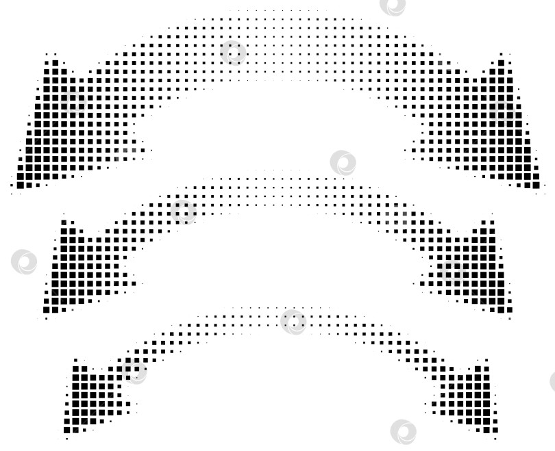 Скачать Квадратные полутоновые двойные стрелки разных размеров фотосток Ozero