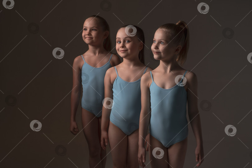 Скачать Три девочки в купальниках фотосток Ozero