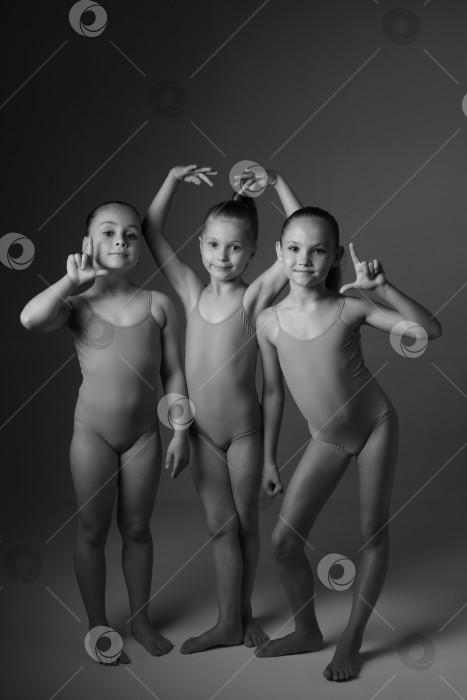 Скачать Три девочки в купальниках фотосток Ozero