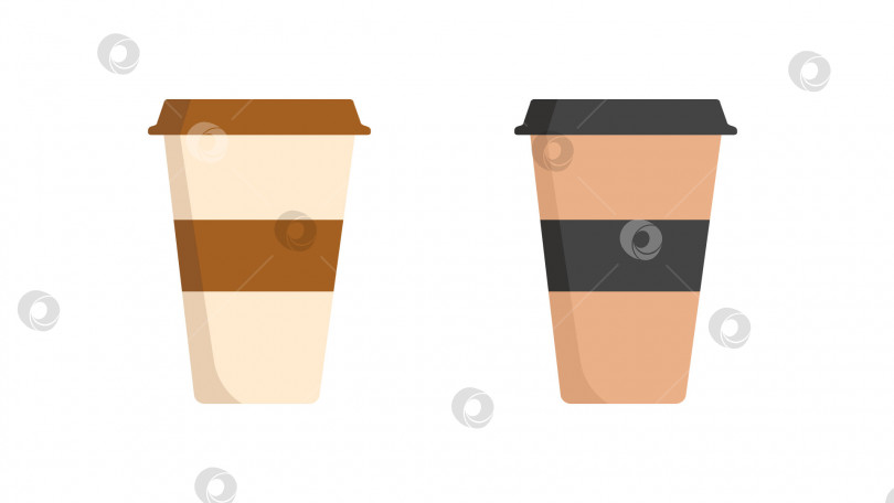 Скачать Иллюстрация бумажного стаканчика для кофе. Дизайн векторной иллюстрации напитка фотосток Ozero