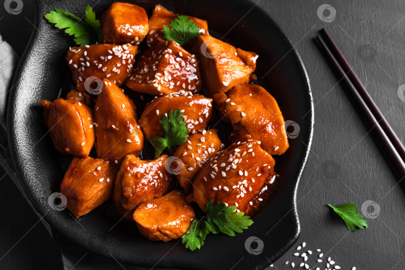 Скачать Кусочки курицы Терияки фотосток Ozero