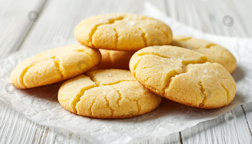 Скачать Лимонное печенье с крекерами на белом фоне фотосток Ozero