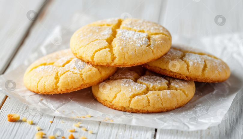 Скачать Лимонное печенье с крекерами на белом фоне фотосток Ozero