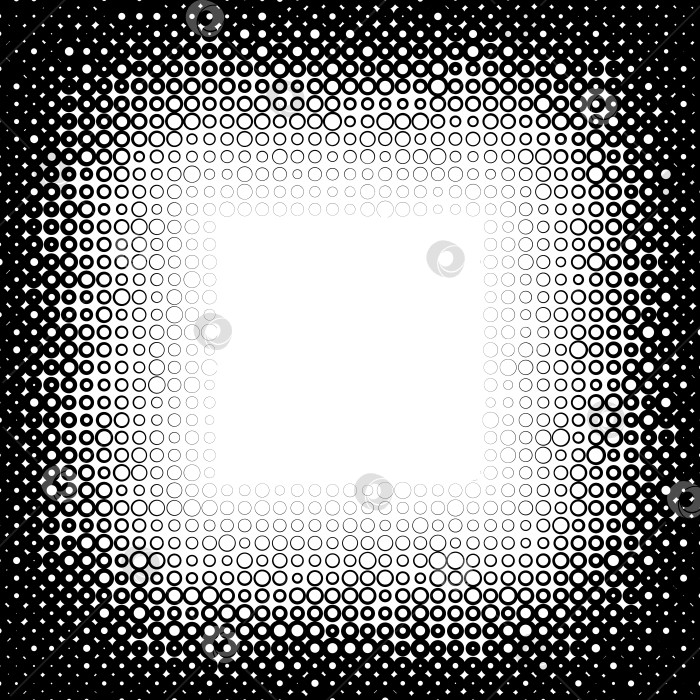 Скачать Фон с градиентом из черных и белых кругов фотосток Ozero