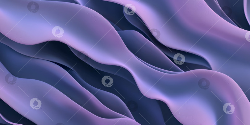 Скачать Темно-фиолетовые футуристические бархатные волны создают элегантный абстрактный фон фотосток Ozero