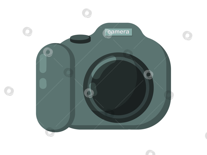 Скачать Иллюстрация плоского дизайна цифровой камеры фотосток Ozero