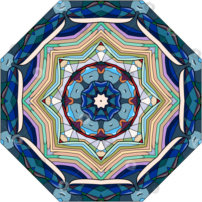 Скачать Красочная милая мандала. Декоративные необычные круглые украшения. фотосток Ozero