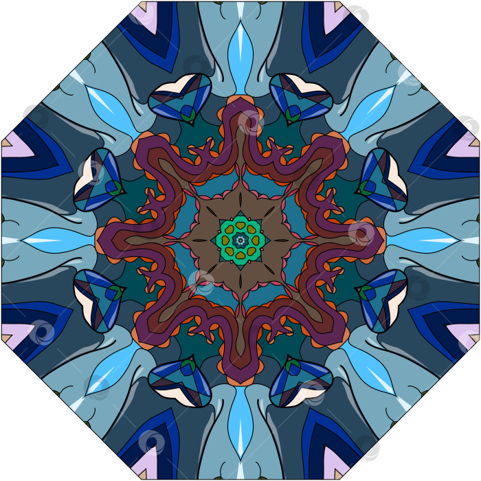 Скачать Красочная милая мандала. Декоративные необычные круглые украшения. фотосток Ozero