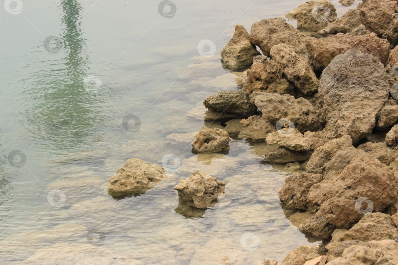 Скачать Зона отдыха на побережье Красного моря, навесы для отдыха, бухта для купания в Хургаде. фотосток Ozero