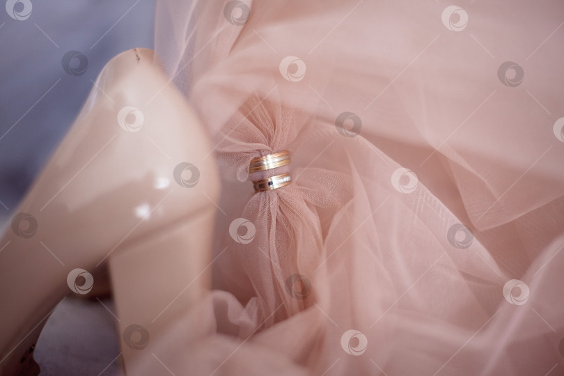 Скачать обручальное кольцо в туфлях невесты фотосток Ozero