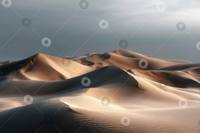 Скачать Песчаные дюны в какой-то пустыне, море дюн фотосток Ozero