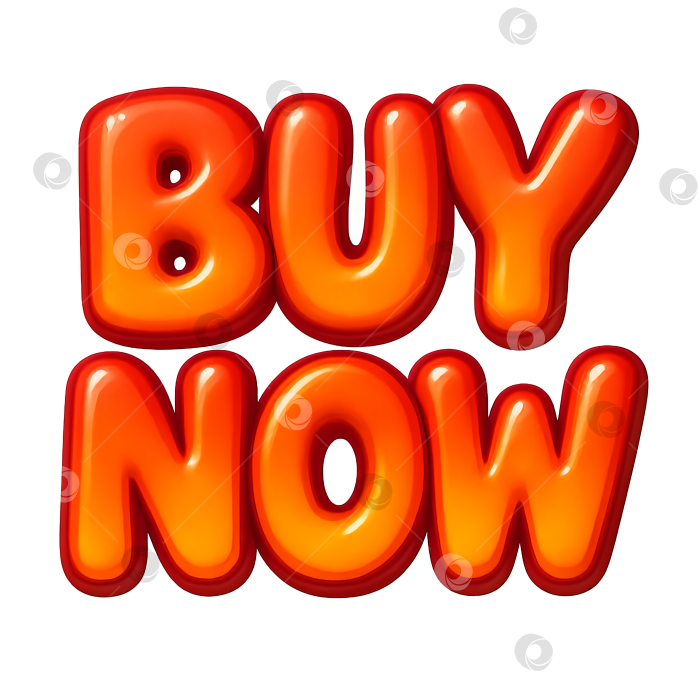 Скачать Надутые красные пузырчатые буквы с надписью "Купить сейчас" на прозрачном фоне фотосток Ozero