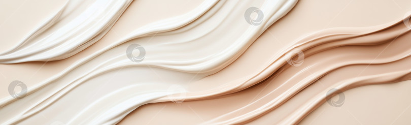 Скачать Жидкие текстуры косметики, нанесенные с помощью крема-хайлайтера, абстрактный фон фотосток Ozero