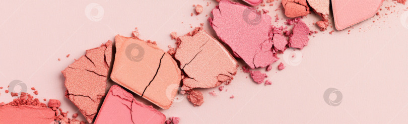 Скачать Текстуры косметических теней для век и румян распределяются по поверхности, фону фотосток Ozero