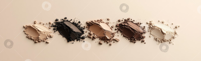 Скачать Текстуры косметических теней для век распределяются градиентными тонами, идеально подходящими для создания бьюти-фона фотосток Ozero