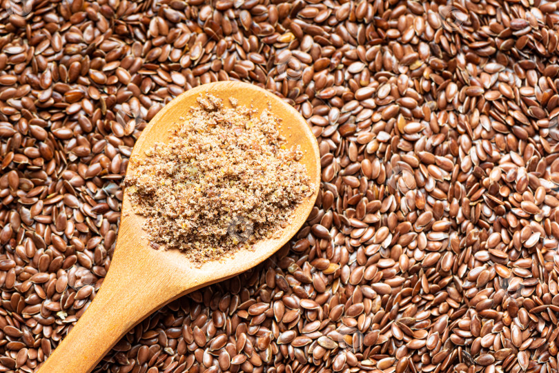 Скачать Льняное семя (linseed) цельное и молотое фотосток Ozero
