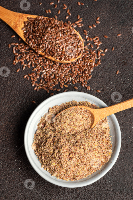 Скачать Льняное семя (linseed) цельное и молотое фотосток Ozero