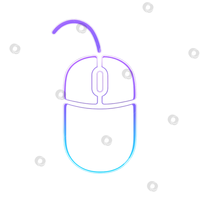 Скачать Неоновая компьютерная мышь фотосток Ozero