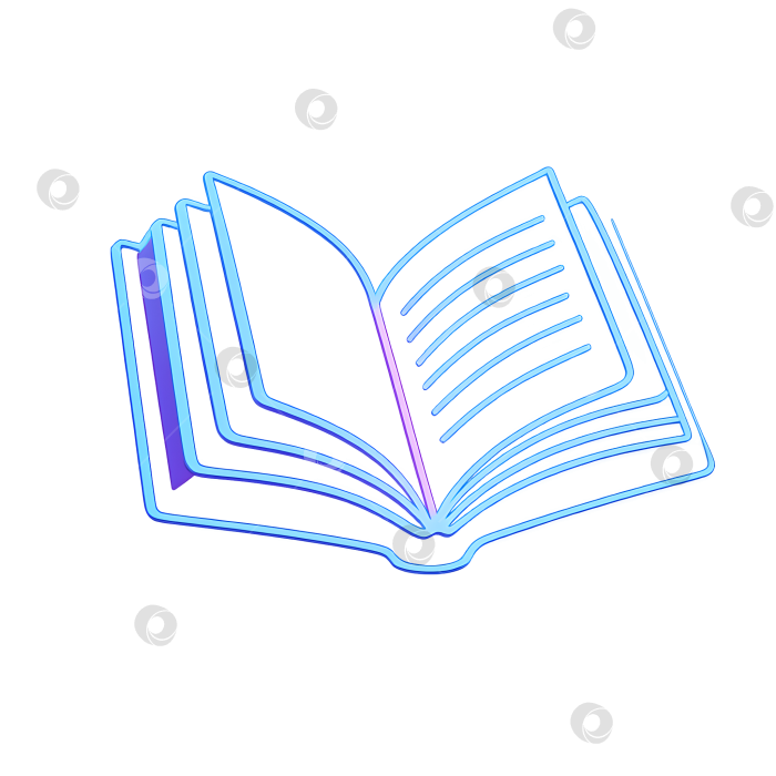 Скачать Неоновая открытая книга фотосток Ozero