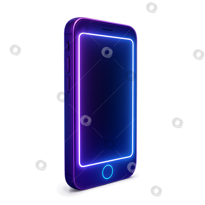 Скачать Неоновый смартфон фотосток Ozero