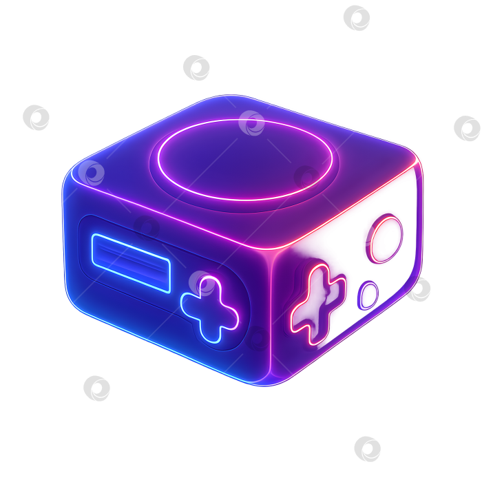 Скачать Неоновая игровая консоль фотосток Ozero