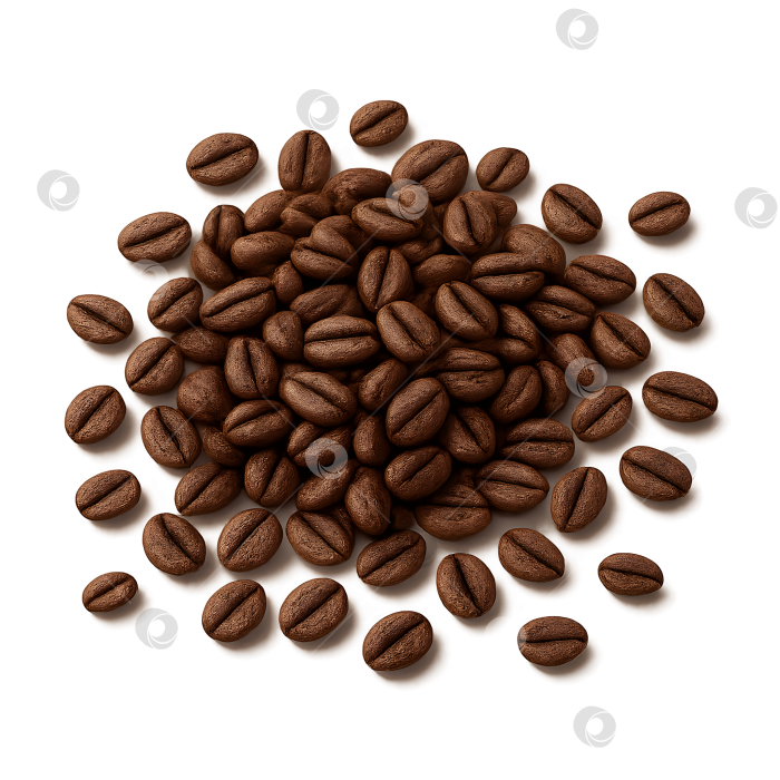 Скачать Кофейные зёрна жареные с мягкой тенью фотосток Ozero
