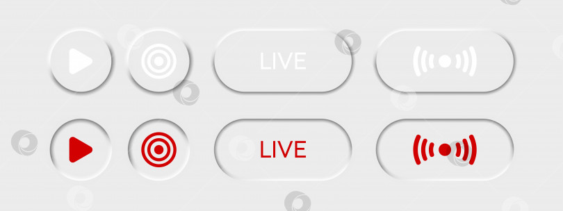 Скачать Неоморфизм в прямом эфире, потоковые иконки фотосток Ozero