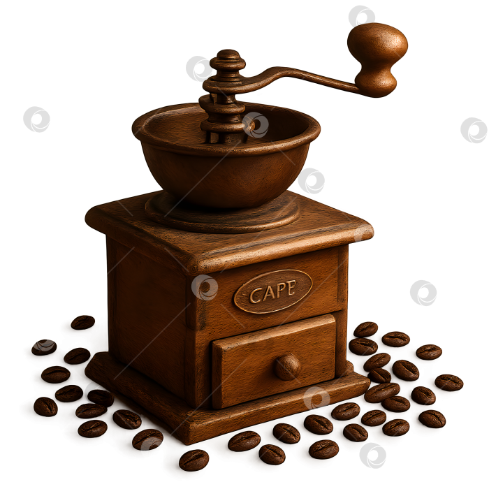 Скачать Винтажная деревянная кофемолка фотосток Ozero