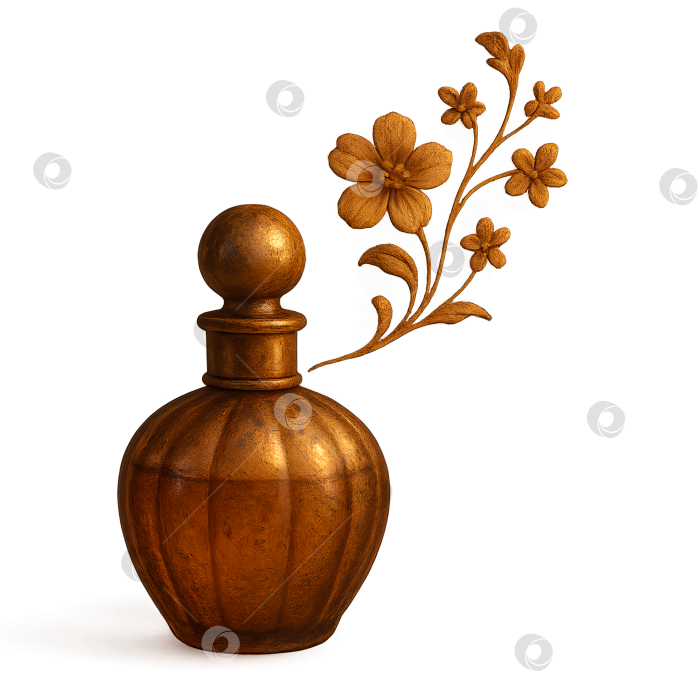 Скачать Старинный флакон с цветочным ароматом фотосток Ozero
