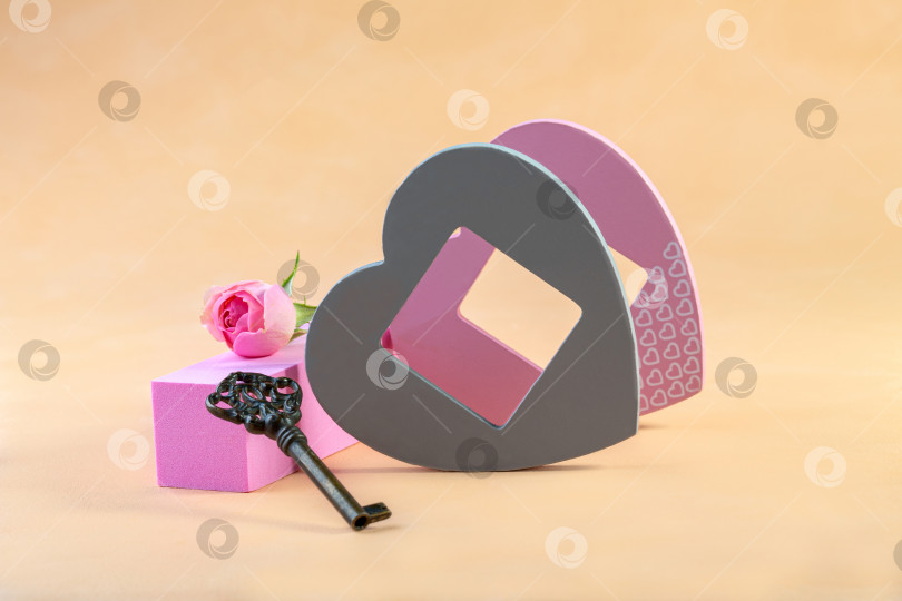 Скачать Поздравительная открытка на День Святого Валентина. фотосток Ozero