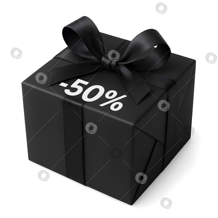 Скачать Чёрная подарочная коробка -50% фотосток Ozero