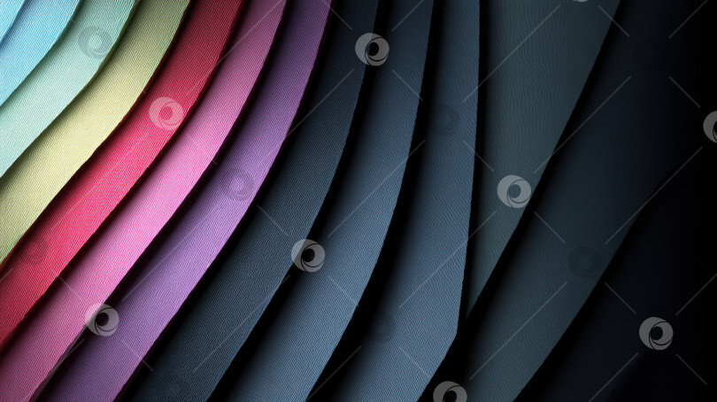 Скачать Разноцветные слоистые бумажные текстуры различных оттенков создают эффектный абстрактный фон, демонстрирующий глубину и объемность в современном художественном стиле фотосток Ozero