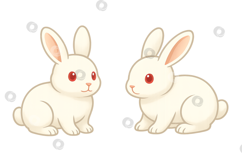 Скачать Праздник середины осени - кролики на прозрачном фоне фотосток Ozero