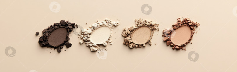 Скачать Текстуры косметических теней для век распределяются градиентными тонами, идеально подходящими для создания бьюти-фона фотосток Ozero