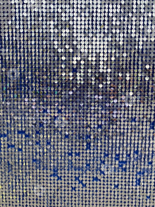 Скачать Фон из блесток с мерцающими круглыми узорами создает праздничный металлический фон фотосток Ozero