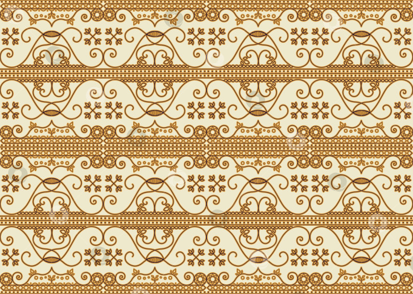 Скачать Vector vintage arabic seamless pattern фотосток Ozero