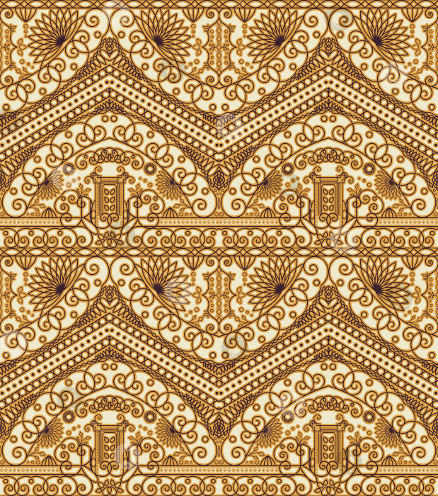 Скачать Vector vintage arabic seamless pattern фотосток Ozero