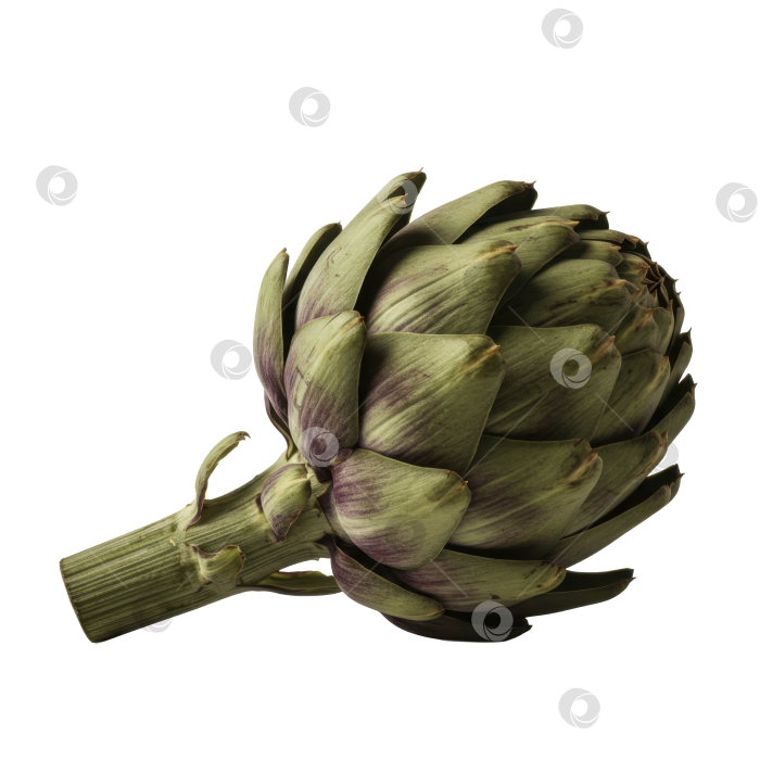 Скачать Свежий артишок для здорового питания на прозрачном фоне. Цельный органический продукт для вегетарианской диеты. фотосток Ozero