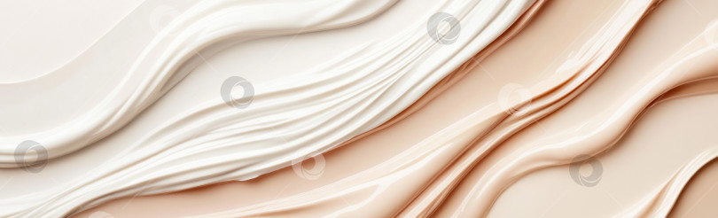 Скачать Жидкие текстуры косметики, нанесенные с помощью крема-хайлайтера, абстрактный фон фотосток Ozero