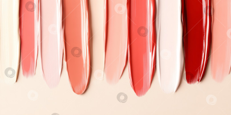Скачать Текстура губной помады размазывается различными цветами для создания фона косметики фотосток Ozero