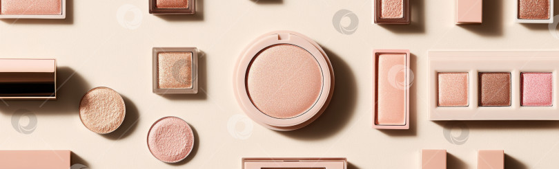 Скачать Ровное нанесение различных косметических средств и текстур макияжа для фона фотосток Ozero