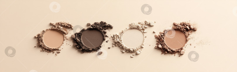 Скачать Текстуры косметических теней для век распределяются градиентными тонами, идеально подходящими для создания бьюти-фона фотосток Ozero