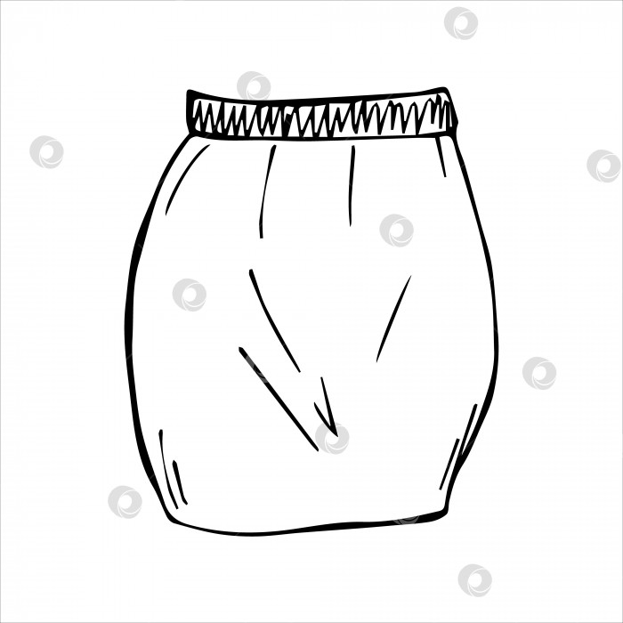 Скачать Женская юбка, нарисованная вручную в стиле каракули фотосток Ozero