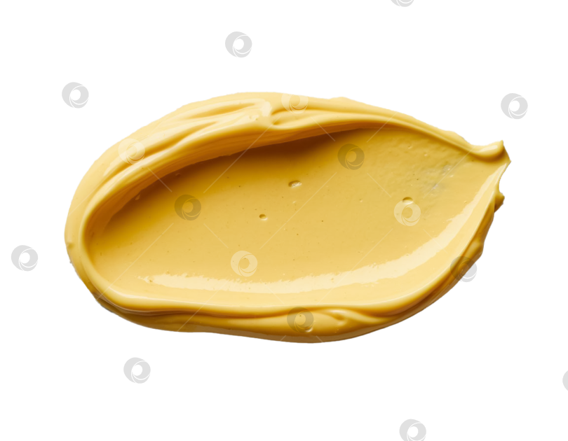 Скачать Текстура мазка желтого крема на прозрачном фоне PNG. фотосток Ozero