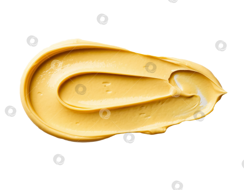 Скачать Текстура мазка желтого крема на прозрачном фоне PNG. фотосток Ozero